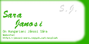 sara janosi business card